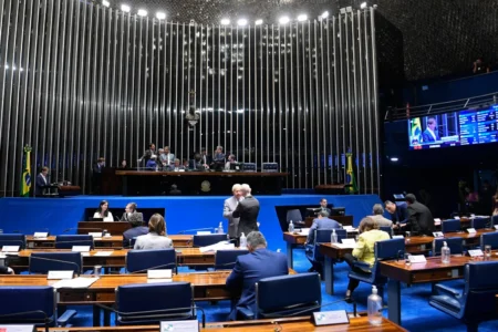 Plenário do Senado Federal durante sessão desta quarta-feira (21). Foto: Jefferson Rudy / Agência Senado